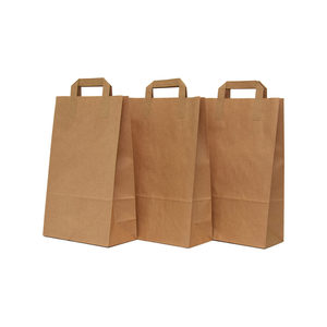 Bolsa de papel Kraft de lujo hecha a mano al por mayor bolsa de regalo de compras personalizada ecológica con logotipo personalizado para promoción de supermercado - Product Image 5