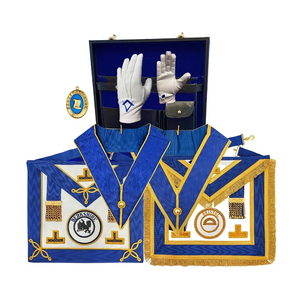 Regalia Masónica Étnica de Terciopelo, Traje Provincial Completo, Paquete Completo con Estuche Rígido para Mandil, Color Personalizado - Product Image 3