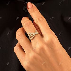 Anillo de diamante Natural para mujer, sortija de diamante Natural, diseño moderno, para el día de la madre - Product Image 3