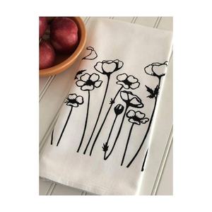 Feuilles de qualité supérieure imprimer 100% coton Machine à café nettoyage Super absorbant nettoyage Floral brodé Golf cuisine torchons - Product Image 6