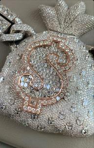 คุณภาพยอดเยี่ยม VVS Moissanite กระเป๋าเงินสร้อยคอจี้ฮิปฮอป925ราคาไม่แพง - Product Image 4