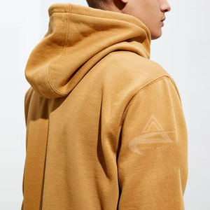 Sweat à capuche en polaire surdimensionné de haute qualité pour hommes avec motif à carreaux brodé de logo pour une utilisation hivernale - Product Image 4