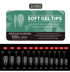 JIEYU - Puntas <span class=keywords><strong>de</strong></span> Uñas Acrílicas Autoadhesivas, Cobertura Total, Uñas Postizas Transparentes para Uso Doméstico o Profesional - Product Image 3