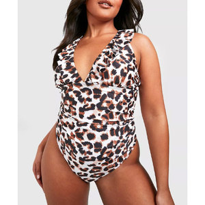 Nuevo Bikini de Talla Grande para Mujer, Logotipo Personalizado, Color Sólido, Spandex/Nailon, Secado Rápido y Transpirable, Precio Económico al por Mayor - Product Image 1