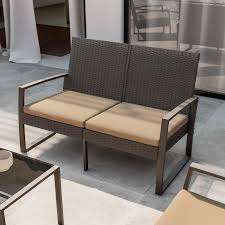 Conjunto de Sofás de Jardín de Ratán Ecológico Moderno, Duradero y Cómodo para Exteriores, Diseño Europeo, 5 Personas, Almacén, Centro Comercial - Product Image 4