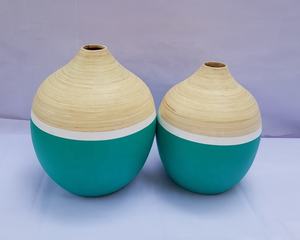 Assaisonnement vase en bambou filé écologique de haute qualité pour la décoration de la maison et du salon de mariage fabriqué au Viet Nam - Product Image 3