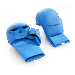 Gants de karaté sparring WKF personnalisés de haute qualité avec protection du pouce bleu rouge - Product Image 1