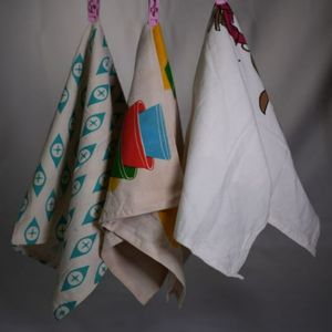 Torchon de couleur unie en coton biologique 100% Logo imprimé personnalisé de haute qualité Hypoallergénique à séchage rapide Poignée facile - Product Image 2