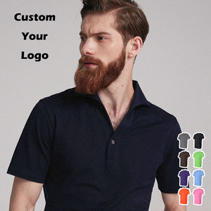 Poliéster de alta calidad para hombre para camisetas Tamaño personalizado Impresión digital Logotipo de punto Fábrica de golf personalizada - Product Image 1