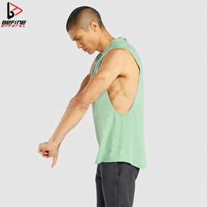 Camiseta sin mangas de malla transpirable informal OEM para mujer con logotipo personalizado entrenamiento deportivo para hombre gimnasio Fitness maratón correr - Product Image 2