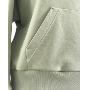 Sweat à capuche pour homme surdimensionné personnalisé de haute qualité en molleton de coton vierge brodé uni tricoté avec logo imprimé en gros - Product Image 3