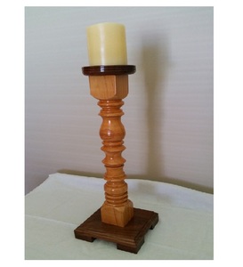 Candelabro de madera hecho a mano artístico con esmalte rústico para la decoración del hogar y eventos de meditación del mejor proveedor - Product Image 3