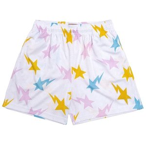 2025 Custom Biker OEM Full Print Double Layer <b>5</b> <b>Inch</b> <b>Inseam</b> All Blank Mesh Casual <b>Shorts</b> Zipper Pockets Anti-Wrinkle Solid - Product Image 4