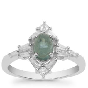 Bague Statement en Améthyste avec Accents de Zircon Blanc en Argent Sterling 1,60 Cts - Product Image 1