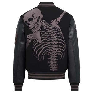 Chaqueta Varsity para Hombre con Bordado Chenille Personalizado, Cuello Alto, Color Personalizado, Impermeable, 100% Lana, para Invierno - Product Image 2