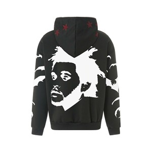 Streetwear surdimensionné OEM Logo personnalisé Épaules tombantes Manches longues Sweats à capuche pour femmes Sweat à capuche épais imprimé strass pour les filles - Product Image 2