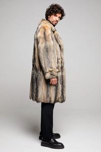 Classic 2026 <b>Mens</b> Faux Fur <b>Coat</b> Warm <b>Winter</b> Luxury Mink Fur Overcoat <b>Long</b> Windbreaker Jacket Faux Fur Clothing - Product Image 2