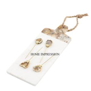 แผ่นรองแก้วลายหินอ่อนสุดหรูดีไซน์สร้างสรรค์ - Product Image 1