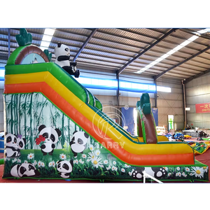 Tobogán Acuático Inflable Comercial con Temática de Bambú, Combo de Casa de Brinco Húmeda/Seca, Tobogán Inflable de PVC Premium, Tobogán Inflable Grande para Exteriores - Product Image 4