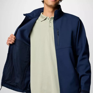 Chaqueta Softshell Ajustable para Hombre, Transpirable, Impermeable, Cortavientos, con Cuello Alto, Cremallera, Informal, de Nailon - Product Image 3