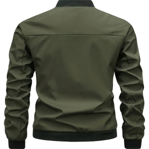 Veste de course d'hiver personnalisée unisexe, style motard vintage, streetwear décontracté, en laine, col montant, style universitaire, pour l'extérieur - Product Image 4