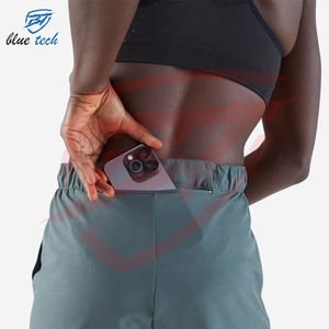 Pantalones cortos de Yoga de cintura alta Control de barriga Pantalones de fitness para correr Pantalones cortos de yoga ajustados para mujer - Product Image 4