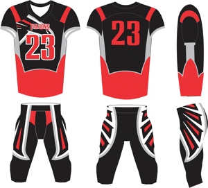 Uniforme de football américain avec logo personnalisé, imprimé par sublimation, anti-UV, 100% polyester, vêtements de sport confortables, manches courtes, faible MOQ - Product Image 6