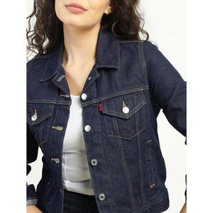 Chaqueta Vaquera Clásica para Mujer, Estilo Informal, Holgada, con Botones, Ecológica, Personalizable, para Otoño/Invierno, Color Caramelo - Product Image 4