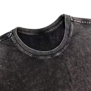 เสื้อยืดสตรีทแวร์คุณภาพสูงแบบขายส่ง ล้างสีแบบแอซิด แห้งเร็ว สไตล์วินเทจ ระบายอากาศได้ดี ผ้าฝ้าย 100% ใส่ได้ทั้งชายและหญิง เป็นมิตรกับสิ่งแวดล้อม - Product Image 2