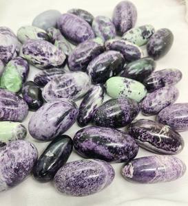 Lote al por Mayor de Piedras Preciosas de Kemmererita Hechas a Mano, Forma de Lingam de Shiva, Cristales Curativos Espirituales, Cortes Ovalados Naturales Pulidos - Product Image 2