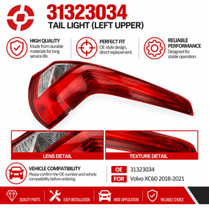 Conjunto de Luz Trasera Izquierda Exterior 31323034 para Volvo XC60 2012-2017, Piezas de Repuesto de Iluminación Automotriz - Product Image 1