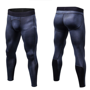 High Quality Custom Sublimation Printed Knitted Anti-Bacterial Breathable Seamless <b>Men</b> MMA <b>Leggings</b> - Product Image 2
