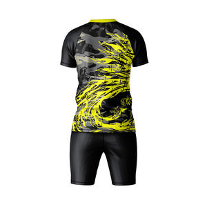 Conjunto de uniformes de fútbol personalizados para jóvenes, kit de camiseta y pantalones cortos de fútbol transpirable para equipos escolares y sesiones de entrenamiento - Product Image 2