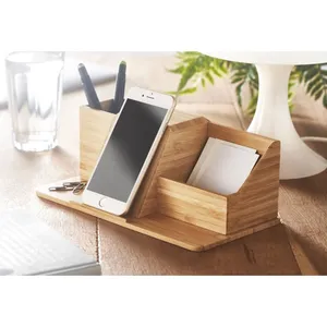 GROOVY Chargeur sans fil durable en bambou, organisateur de bureau et de tiroir - Product Image 3