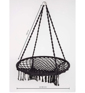 Balançoire en macramé faite à la main CADEAU POUR VOTRE BÉBÉ trotteur avec roues et aire de jeux extérieure - Product Image 3