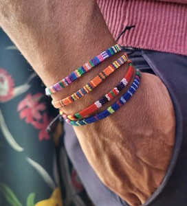 Surfer <b>Bracelet</b> | <b>Adjustable</b> Waterproof Multi-coloured | Surf Waxed <b>Bracelet</b>,| <b>Adjustable</b> Thread <b>Bracelet</b> - Product Image 1