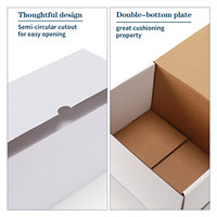 Lot de dossiers en carton ondulé blanc pour grossistes - Taille et couleur personnalisables, pelliculage mat, gaufrage, matériaux recyclés pour