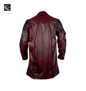 Veste manteau en cuir marron et noir pour hommes Steampunk vente en gros pas cher production en vrac - Product Image 6