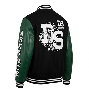 เสื้อแจ็กเก็ตกำมะหยี่ปักลายตัวอักษรผ้ากำมะหยี่แขนยาวคอตั้งทนทานสำหรับฤดูหนาวดีไซน์ใหม่ออกแบบได้ตามต้องการ - Product Image 2