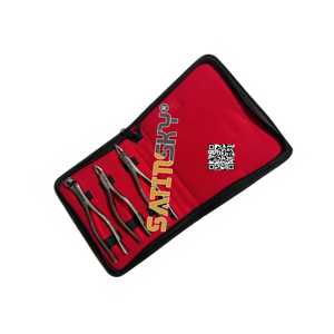 Juego de 3 Fórceps Dentales Equinos Tipo Diente de Lobo, Herramientas Dentales de Precisión Manuales, Instrumentos Veterinarios Certificados CE, Acero Inoxidable AISI 420 - Product Image 1