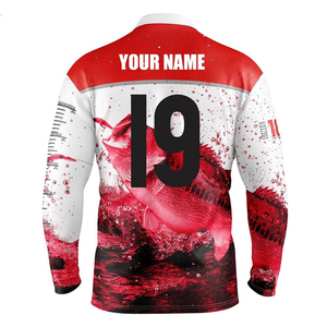 Camisas de Pesca Polo de Manga Larga con Protección UV, Sublimadas, de Poliéster y Elastano, Personalizadas, OEM, para Australia - Product Image 5