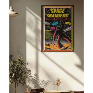 Modern Asian Style Space Invaders <b>Poster</b> Made of Paper for Wall Decor - Product Image 4