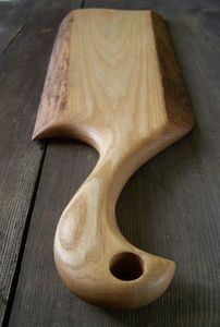 Tabla de cortar de madera de Acacia con asa, tabla de cortar duradera para queso, paleta de madera de primera calidad NATURAL - Product Image 4