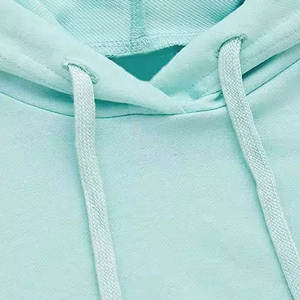 Sudaderas con capucha Fabricante personalizado de algodón/poliéster Color sólido Forrado Crop Top Sudaderas con capucha para mujeres Mejor venta Servicio OEM - Product Image 4