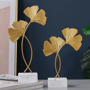 Flower Brass Design Crafts with Marble Base Crafts Top Quality Handicrafts Manufacture <b>Table</b> Decorative Item - Product Image 1