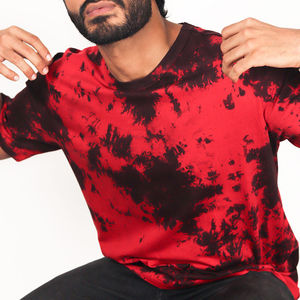 Camisetas de Jersey Casuales de Manga Corta con Estampado Tie Dye de Moda al por Mayor para Hombre, 100% Algodón, Ajuste Holgado, Mejor Precio - Product Image 3