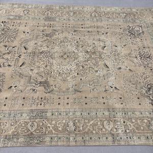 Rug, 9.3x12.6 ft Turkish Rug, <b>Brown</b> Moroccan Rug <b>Wool</b> - Product Image 3