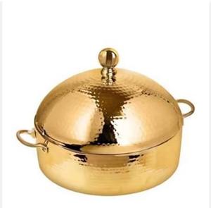 เครื่องอุ่นอาหารแบบตั้งโต๊ะทรงกลมหม้อปรุงอาหารหรูหราทำด้วยมือ - Product Image 2