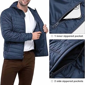 Wholesale <b>Puffer</b> Mens <b>Hooded</b> Down <b>Puffer</b> <b>Jacket</b> <b>Waterproof</b> Windproof - Product Image 4