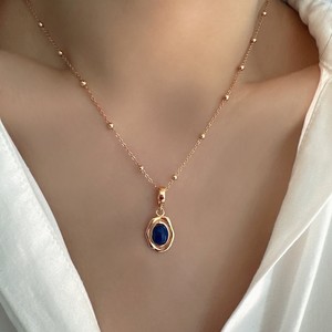 Collier pendentif Lapis Lazuli artisanal bijoux en argent sterling avec options de chaîne cadeau pour elle - Product Image 2